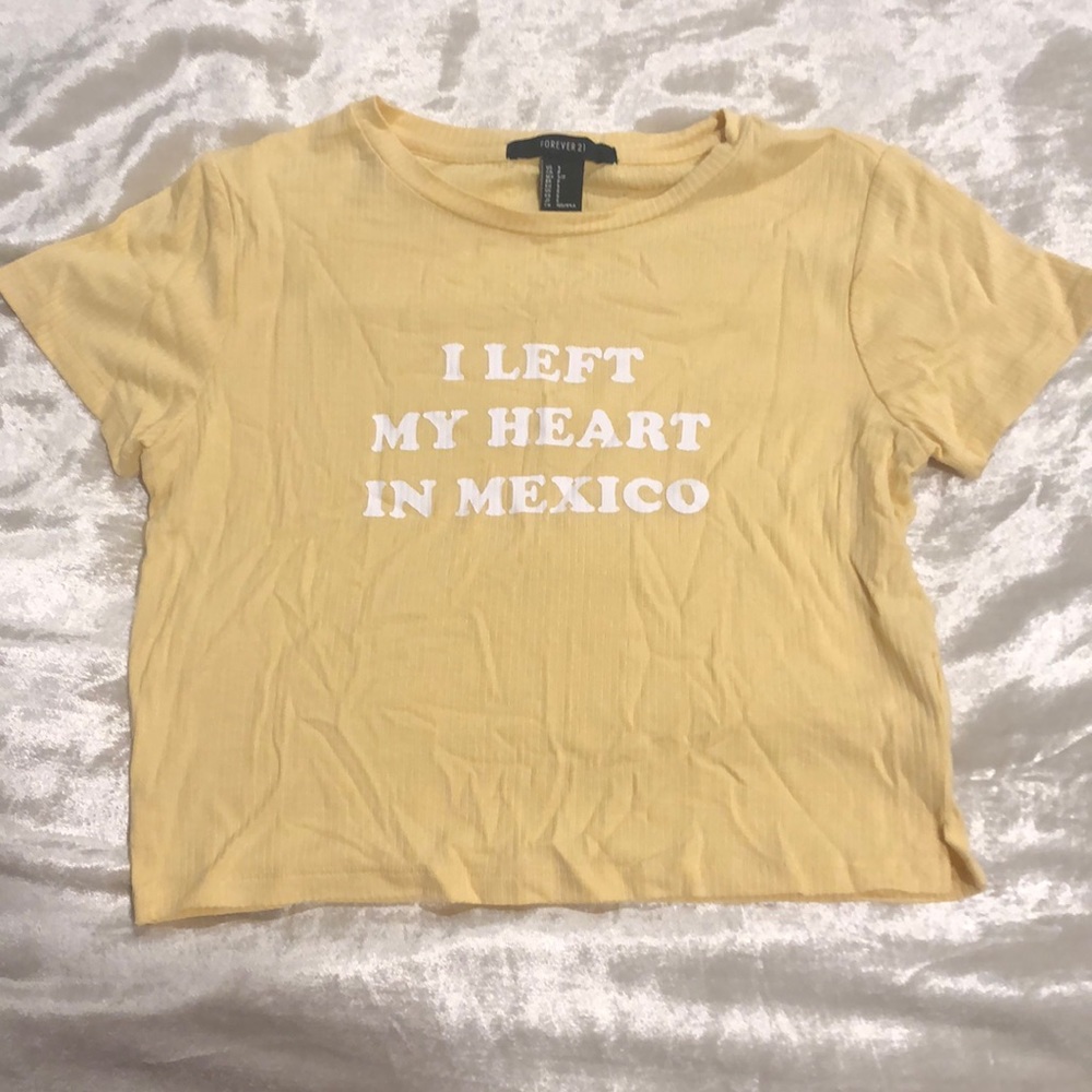 Yellow crop top